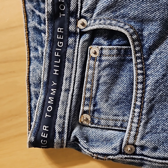 Tommy Hilfiger Vintage Denim Jean's with top logo wrap around Y2K - Picture 3 of 11